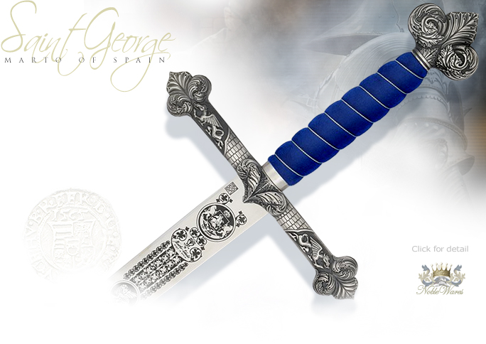 NobleWares Image of Saint George Sword 594 Silver Edition by MARTO of Toledo Spain