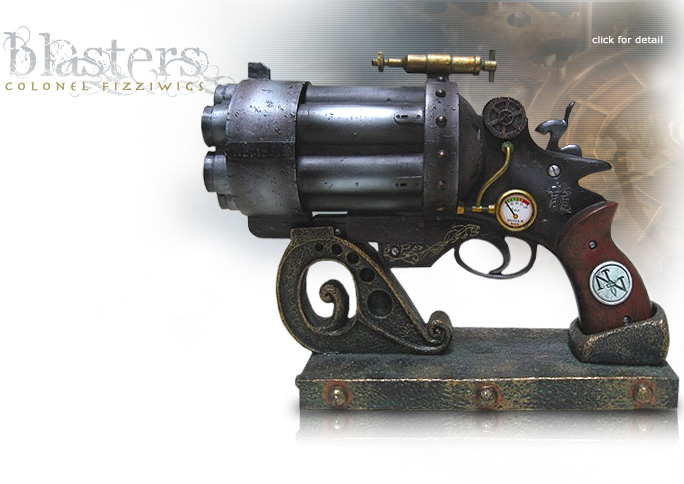 NobleWares Image of Colonel Fizziwigs Steampunk Collection Liberator MK.III Blaster with Stand by Pacific Trading