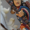 YTC6940  Samurai Warrior Fusao on Horse Cold Cast Sculpture by YTC Summit International Inc.