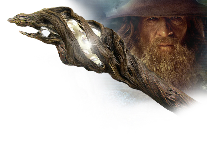 NobleWares Image of The Hobbit UC3107 Licensed Prop Replica Illuminated Staff of Gandalf the Grey by United Cutlery