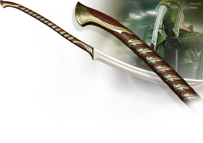 NobleWares Image of Lord of the Rings High Elven Warrior Sword and wall display UC1373 from United Cutlery