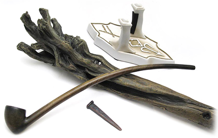 View of The Hobbit UC3108 Licensed Prop Replica Staff, Pipe, and Spike of Gandalf the Grey by United Cutlery