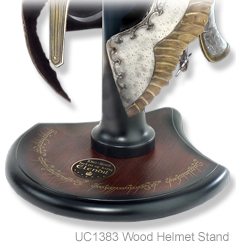 Wood Helmet Stand for Lord of the Rings Return of the King Helmet of King Elendil UC1383 by United Cutlery