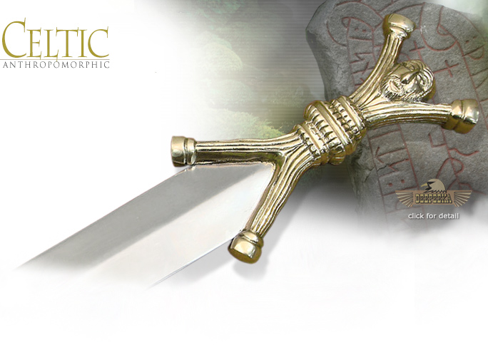 NobleWares Image of Celtic Anthropomorphic Dagger & Sheath AH3144 by Deepeeka