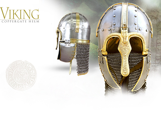 NobleWares Image of Viking Coppergate Helmet with Aventail AB0521 by GDFB