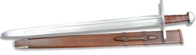 full view of Norwegian Viking Sword & Scabbard AH6968R by Deepeeka