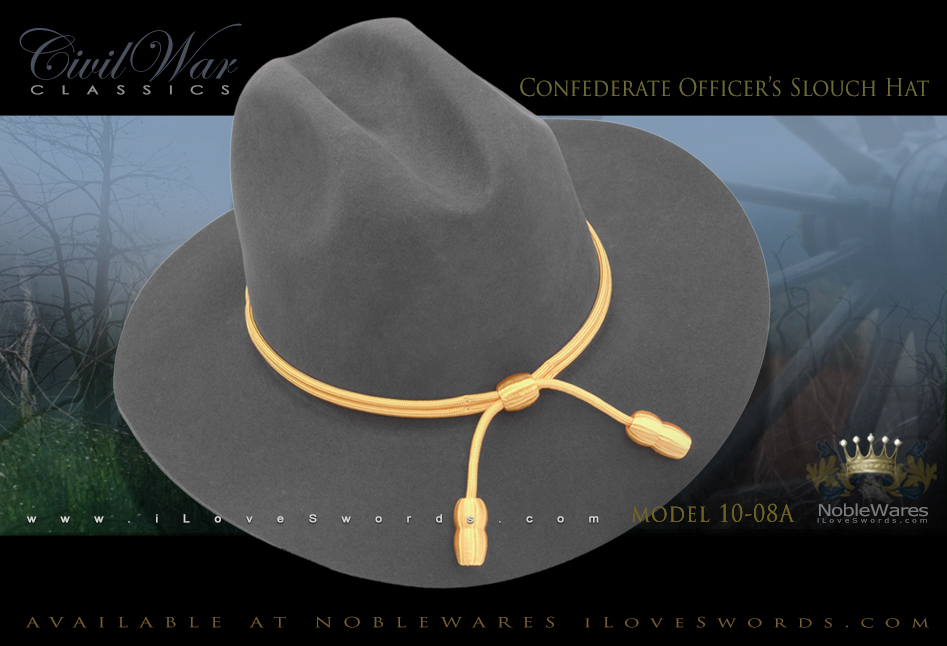 Civil War Confederate Officer’s Slouch Hat 10-08A