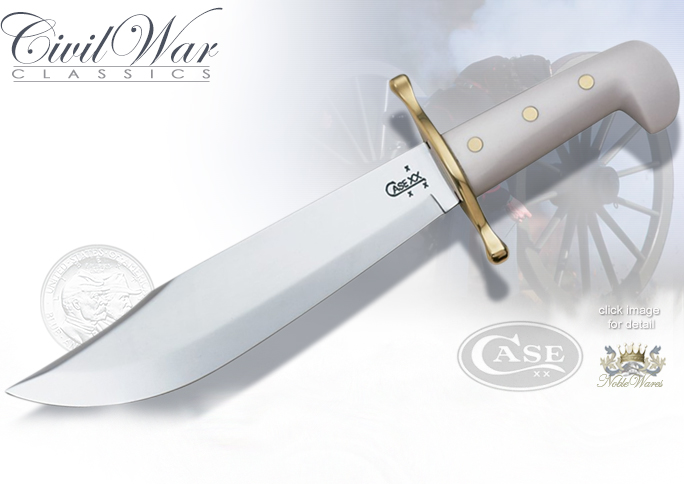NobleWares Image of White Handle Bowie Knife 2000 by Case Cutlery
