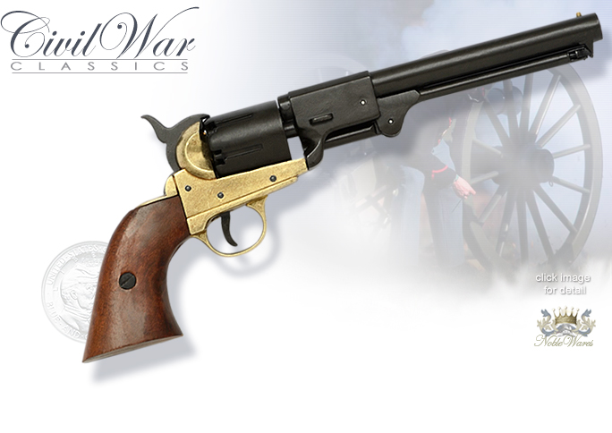 NobleWares Image of Denix Model 1083L Civil War Replica Griswold & Gunnison Brass Frame Confederate Pistol Non-Firing Gun