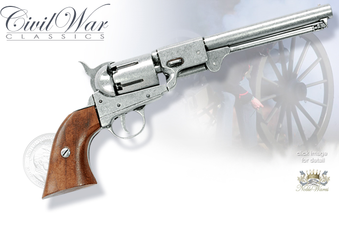 NobleWares Image of Denix Model 1083G Civil Griswold & Gunnison Gray Frame Confederate Pistol Non-Firing Replica