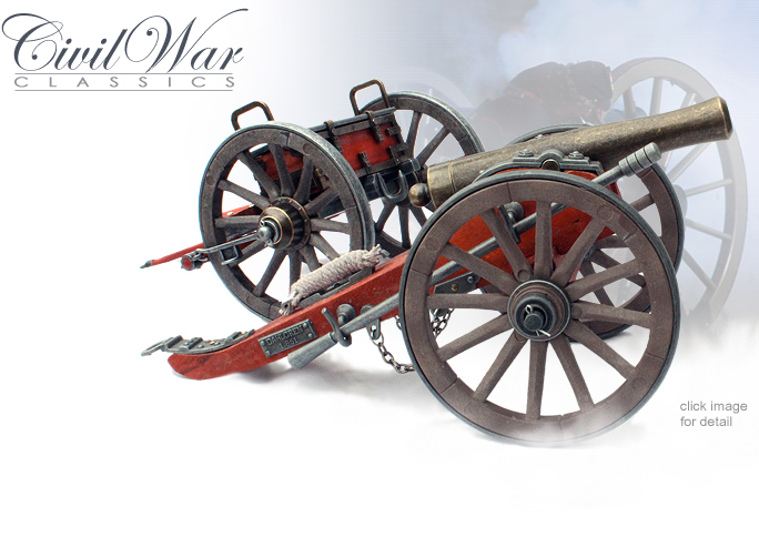 NobleWares Image of Miniature 1/12th scale Civil War Cannon and Limber set 491/492