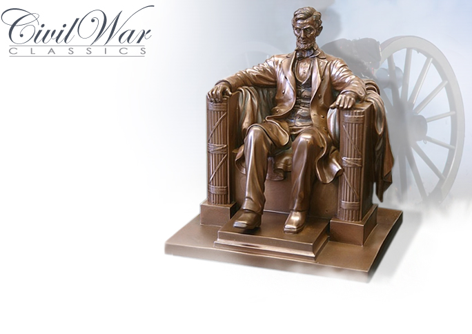 NobleWares Image of Miniature Replica Abraham Lincoln Bronzed Resin Memorial Statues 8215 & 9302 by Pacific Trading