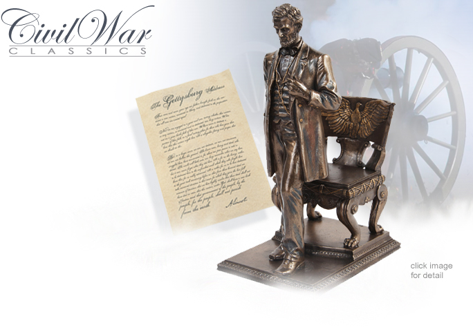 NobleWares Image of Miniature Standing Lincoln Bronze Resin Statue Replica 9916 by Pacific Giftware