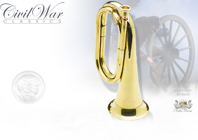 NobleWares Image of US Civil War Brass Bugle 16-527