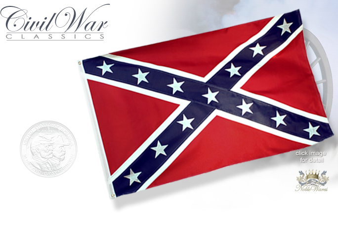 NobleWares Image of Civil War 3ft x 5ft Nylon Confederate 3rd National Flag 060276 made in the USA