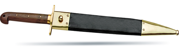 Image of Civil War Replica M1849 Ames Rifleman's Knife in Sheath model 317 by Denix