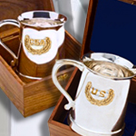 USA & CSA Civil War Mugs in Wood Display Box