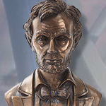 Abraham Lincoln Presidential Bust Bronze Resin Sculpture PT10194 by Pacific Giftwares