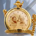 Confederate General Civil War Pocket Watch with Stonewall Jackson and Robert E. Lee IW38 by Infinity