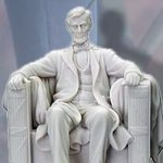 Miniature Replica Abraham Lincoln White Marble Resin Memorial Statues 9301 by Pacific Trading