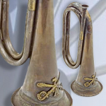 7th Cavalry Antiqued Brass & Copper Bugle 16-525