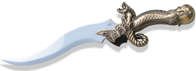 Merlin the Magician fantasy dagger 721 bronze by Marto of Toledo Spain