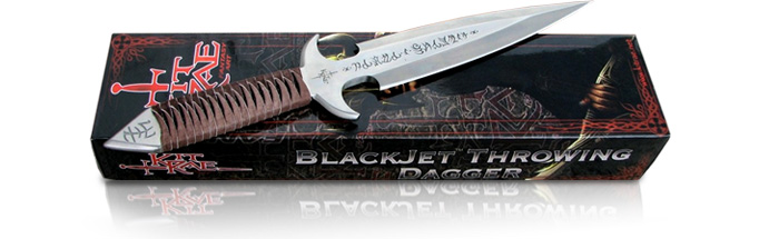 Kit Rae BlackJet Throwing Dagger Triple Set with Sheath KR0035 by United Cutlery