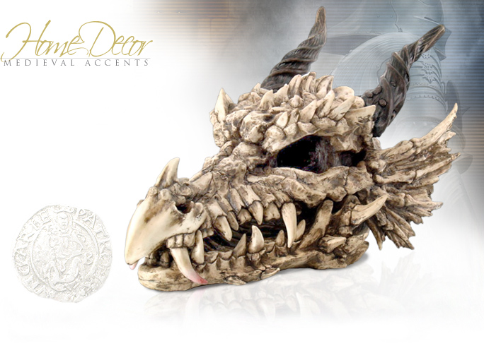 NobleWares Image of Large Medieval Dragon Skull 9255 by Pacific Trading