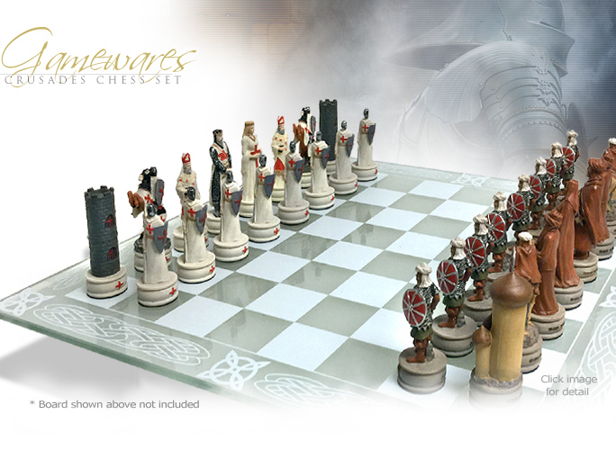 NobleWares Image of Crusades Chess Set 7062 with Board Options 4959 or Chess Box 5478 by YTC Summit