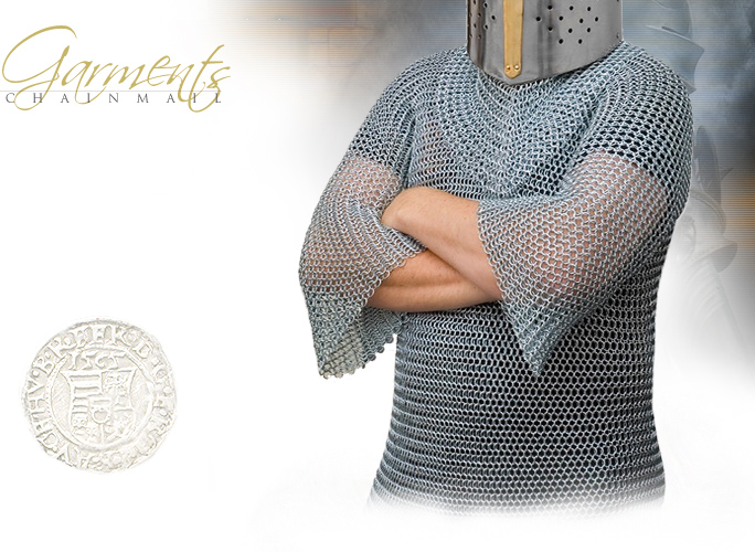 NobleWares Image of Medieval Chainmail Hauberk Shirt LS1374 by Legends In Steel
