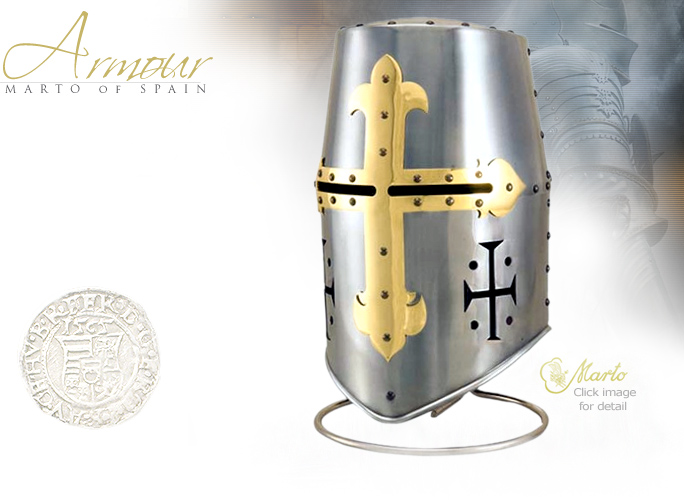 NobleWares Image of 945.2 Templar Knight Great Helm by Marto Martespa of Spain