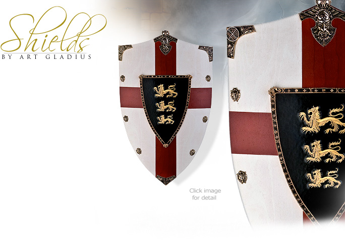 NobleWares Image of King Richard the Lionheart wooden Shield AG872 by Art Gladius of Spain