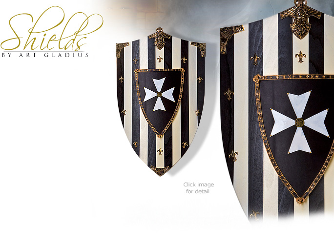 NobleWares Image of Knights Hospitaller wooden Shield AG877 by Art Gladius of Spain