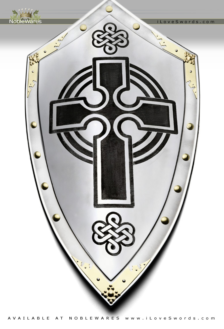 Celtic Cross Shield 965.0 with natural steel finish by Marto Martespa