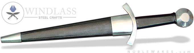 full view image of the Functional Sword Hilted Dagger in sheath 402556 by Windlass Steelcrafts