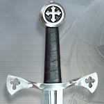 Blunt Combat Molay Templar Arming Sword with Sheath AH6977FST by Deepeeka