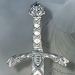 Decorative King Richard Lionheart Sword 4125NQ in Silver finish by Denix of Spain