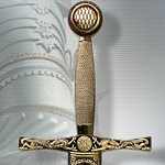 King Arthur's Sword Excalibur 4170L with Antiqued Brass Hilt by Denix of Spain