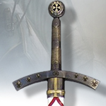 Decorative Hugues De Payens Sword Brass Finish 4188L by Denix