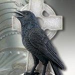 Raven on Celtic Cross Statue YT8148 by YTC Summit Collection