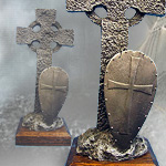 Templar Cross and Shield Pewter Statue MEMA035 by Les Etains Du Graal