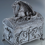 Simulated Stone Guardian Dragon Treasure Box YT6408 by YTC Summit