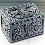 Simulated Stone Celtic Dragon Box 6303 by YTC Summit