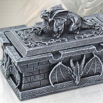 Simulated Stone Dragon Tomb Box 9059 by Pacific Trading