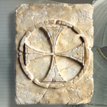 Stone Resin Tile HH002 With Templar Cross by Marto of Spain, and optional Wood Frame HH100