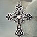 Pewter Cross Pendant 2530 by Design Doranne & YTC Summit Collection