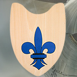 Medieval Fleur De Lys Wooden Practice Shield M8007 Made in China