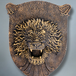 Lion Head on Shield Universal Sword Hanger 4563