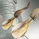 Medieval Genuine Goat & Cattle Horn Fork and Spoon Set BK2106