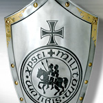Templar Knight Shield 965.1 with natural steel finish by Marto Martespa